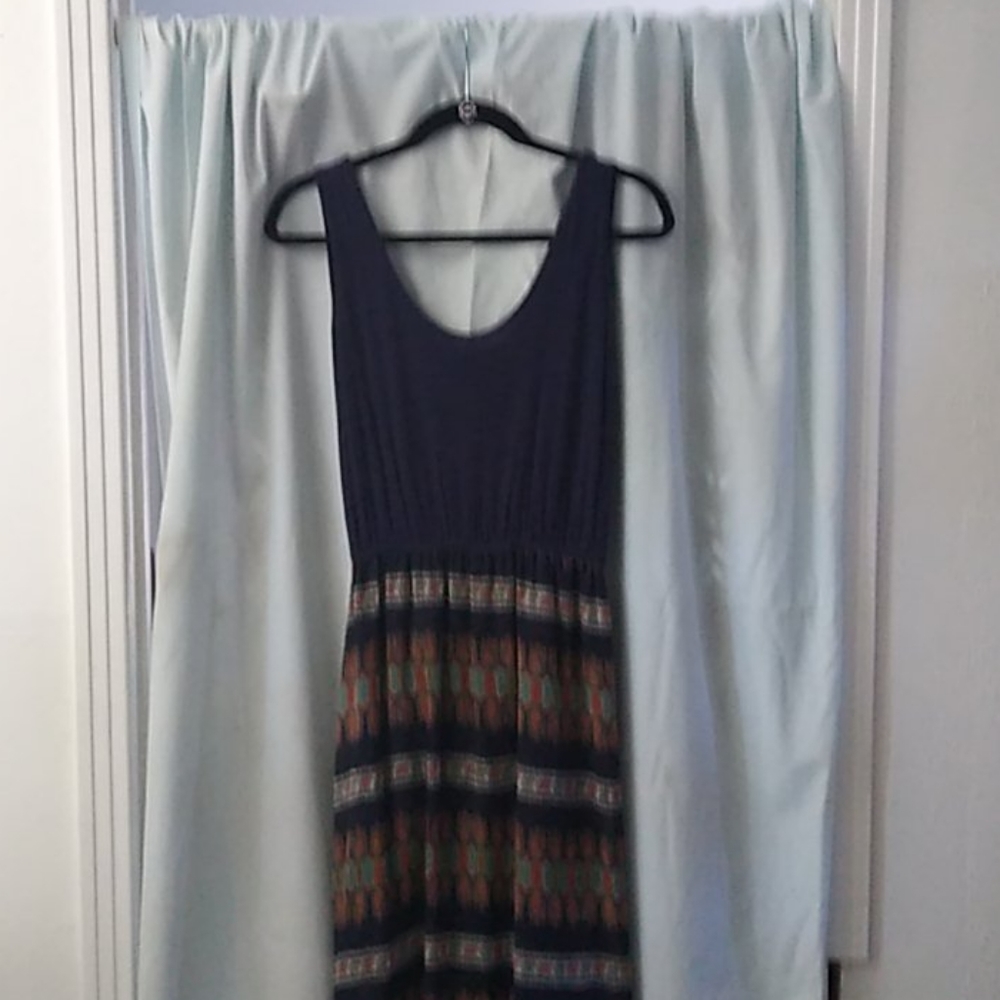 Navy blue with paisley skirt sundress